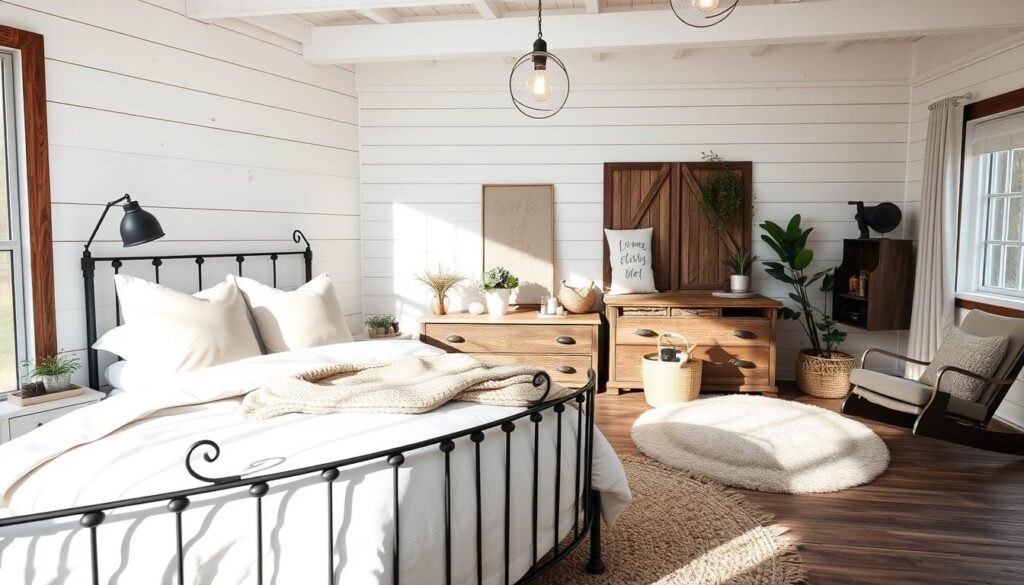 modern farmhouse bedroom