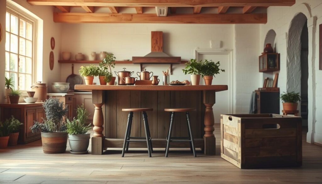 rustic kitchen island decor