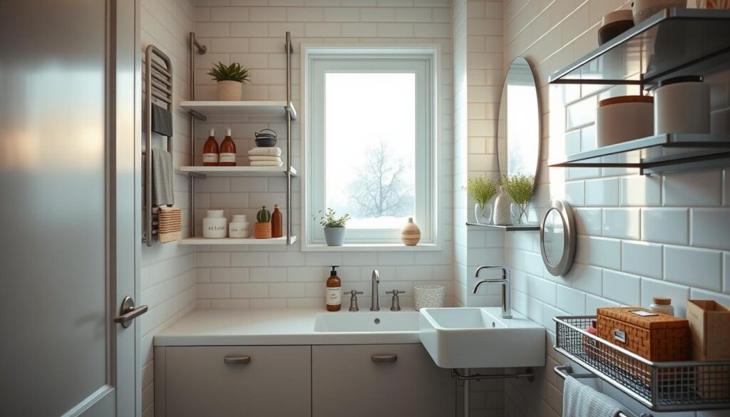 small bathroom storage solutions