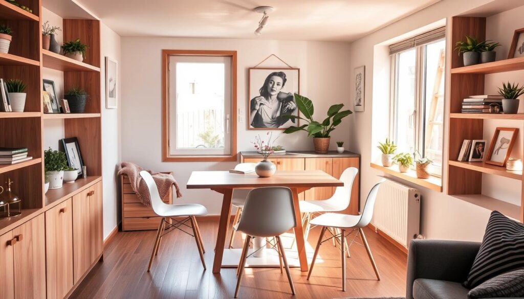 space-saving dining room decor